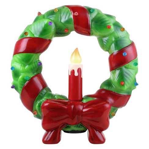Mr. Christmas Led Blow Mold Wreath Outdoor Christmas Decoration ...
