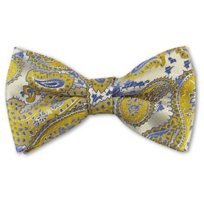 Men's Paisley Color 2.75 W And 4.75 L Inch Pre-Tied adjustable Bow Ties