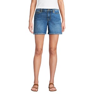 Lands' End Women's Recover Mid Rise 7" Jean Shorts - 1 of 4