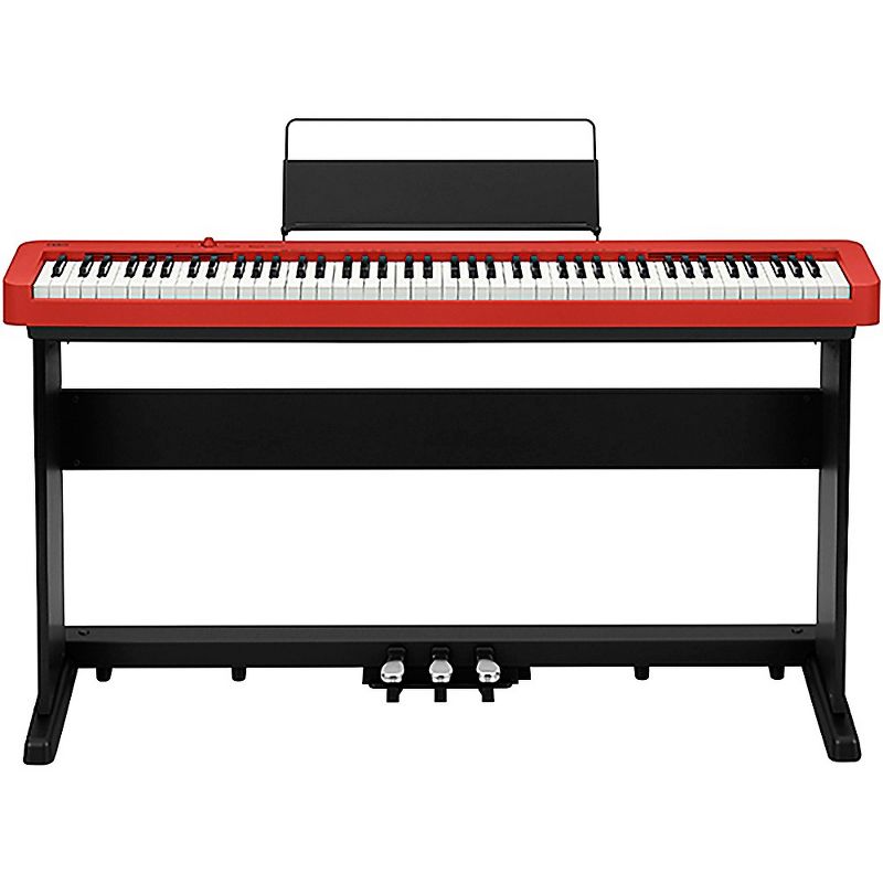 Casio CDP-S160 Digital Piano With Matching CS-470P Stand and Triple Pedal Red, 1 of 7