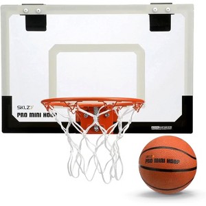 Portable Mini Basketball Hoop Over Door Indoor Game for Home Dorm Office Present Black/Gray Standard - 1 of 4