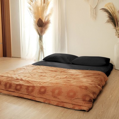 Twin Black Cotton Shikibuton Floor Mattress