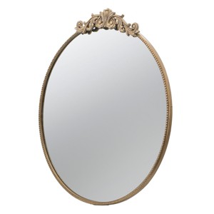 GlasFlength Decorative Wall Mirrors Baroque Inspired Full Length Mirror with Ornate Frame for Bathroom Living Room, Gold, 36"*1.5"*38.5" - 1 of 4