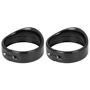 Unique Bargains 2pcs 4.5" Motorcycle Fog Light Trim Ring for Harley-Davidson Dyna 10 - 1 of 4