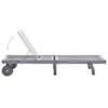 vidaXL Patio Sun Lounger with Cushion Gray Solid Wood Acacia - 3 of 4