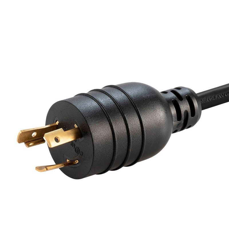 Monoprice Heavy Duty Extension Cord - 6 Feet - Black | NEMA L6-20P to IEC 60320 C13, 14AWG, 15A, SJT, 250V, For High-Density Data Environments, 5 of 7