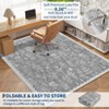 Modern Washable Area Rug for Living Room, Floral Area Rug with Non Slip Backing, Indoor Low Pile Carpet for Dorm Office Decor - 4 of 4