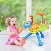 Kids Electric Jazz Drum Set Musical Instrument w/ Stool Mic & LED Light - 3 of 4
