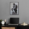 Notoriart Ebony Statue in Thought Men Style Wall Art Framed - 2 of 4