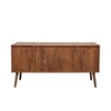 Syemin TV Stands and Consoles TV Stand Use in Living Room Furniture with 1 storage and 3 Shelves Cabinet, Brown, 53.15"*14.17"*26.38" - 2 of 4
