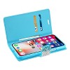 Reiko iPhone X/iPhone XS Diamond Rhinestone Wallet Case in Blue - 3 of 4
