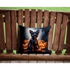 Tramull Halloween Throw Pillow, 14x14 Inch Machine Washable Indoor Outdoor Decorative Pet Theme Pillow - 4 of 4
