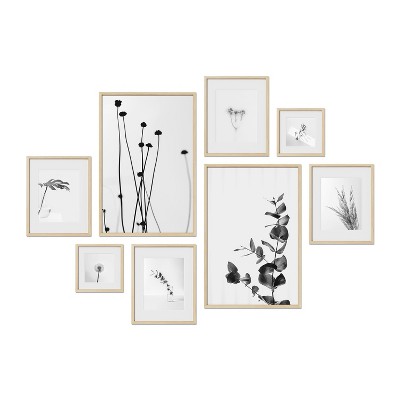 Haus and Hues Cardiff Gallery Wall Frame Set with Real Glass and Mat