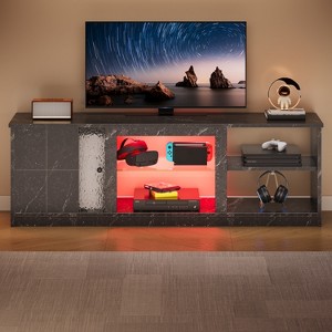 PINMOCO 63 inch LED Gaming TV Stand for TVs up to 70 inch, Modern Media Console with Adjustable Shelves - 1 of 4
