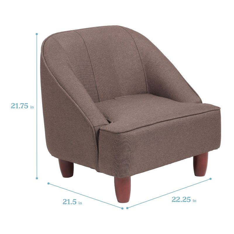 ECR4Kids Rhiley Accent Chair, Kids Furniture, Raisin, 2 of 9