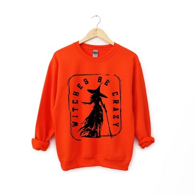 Simply Sage Market Women's Graphic Sweatshirt Witches Be Crazy Rectangle