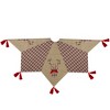 Northlight 48" Red and Brown Burlap and Plaid Reindeer Christmas Tree Skirt with Tassels - 4 of 4