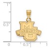Black Bow Jewelry 14k Yellow Gold Marquette Golden Eagles NCAA Small Pendant - 2 of 3