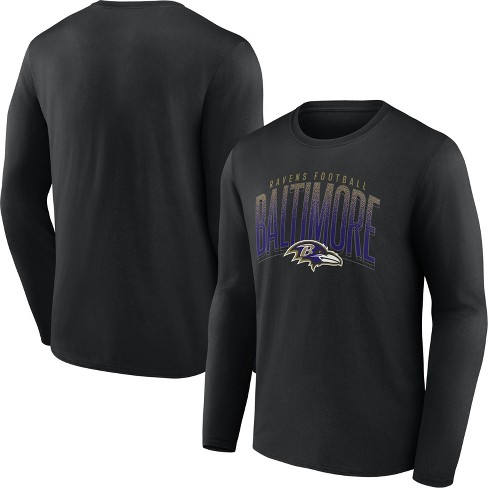 Women's NFL Pro Line by Fanatics Branded Purple/Black Baltimore Ravens  Spirit Jersey Long Sleeve T