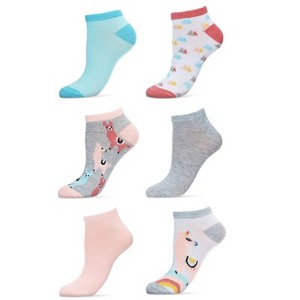 Memoi Women's 6 Pair Pack Lovely Llama Low Cut Socks Asst Colors 9-11 - 1 of 3