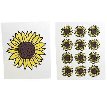 Reusable Swedish Dishcloths - 45 Styles, Sunflower