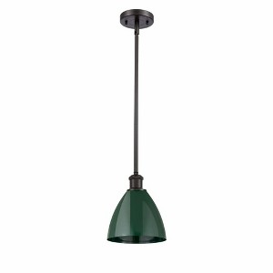 Plymouth Dome - 1 Light Stem Hung Pendant In Industrial Style-9.25 Inches Tall and 7.5 Inches Wide - 1 of 1