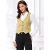 Allegra K Women's Steampunk Dressy Sleeveless Versatile Racerback Suit Vests - 3 of 4