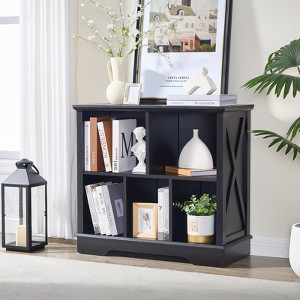 Farmhouse  Cube Bookshelf, Wood Display Cabinet Book Shelves for Bedroom,Living Room,Office - 1 of 1