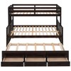 NicBex Twin over Full Bunk Bed Separable Pine Bed Frame with Trundle, Storage Drawers, Guardrail and Ladder, No Box Spring Required - 3 of 4