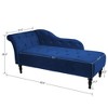 60.6 Inch Upholstered Chaise Lounge with Left Armrest - 3 of 4