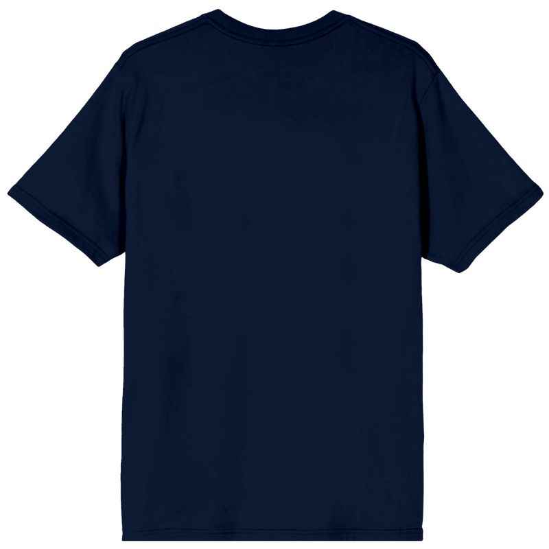 Pacman Classic Beware of Flashing Ghosts Men's Navy T-shirt, 3 of 4