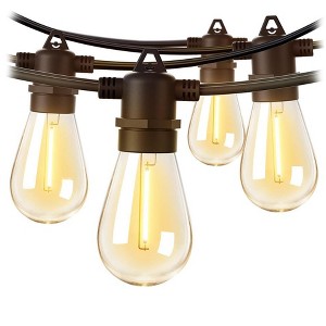 Itopfox 50FT LED Outdoor String Lights with Shatterproof Edison Bulbs, Weatherproof Strand for Patio, Garden, Commercial Grade Decorative Lighting - 1 of 4