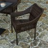 Merrick Lane Weather Resistant Indoor/Outdoor Stacking Patio Dining Chair with Steel Frame and PE Rattan - 4 of 4