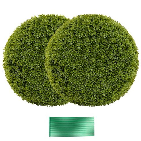 Costway 20" Faux Boxwood Balls with Sun-Protective PE Material Mimic Fluffy Leaves - image 1 of 4