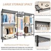 AZL1 Life Concept Garment Rack Heavy Duty Freestanding with 8 Adjustable Wire Shelves 5 Rails for Bedroom Organization, Black, 31.5"*18.11"*9.45" - 4 of 4