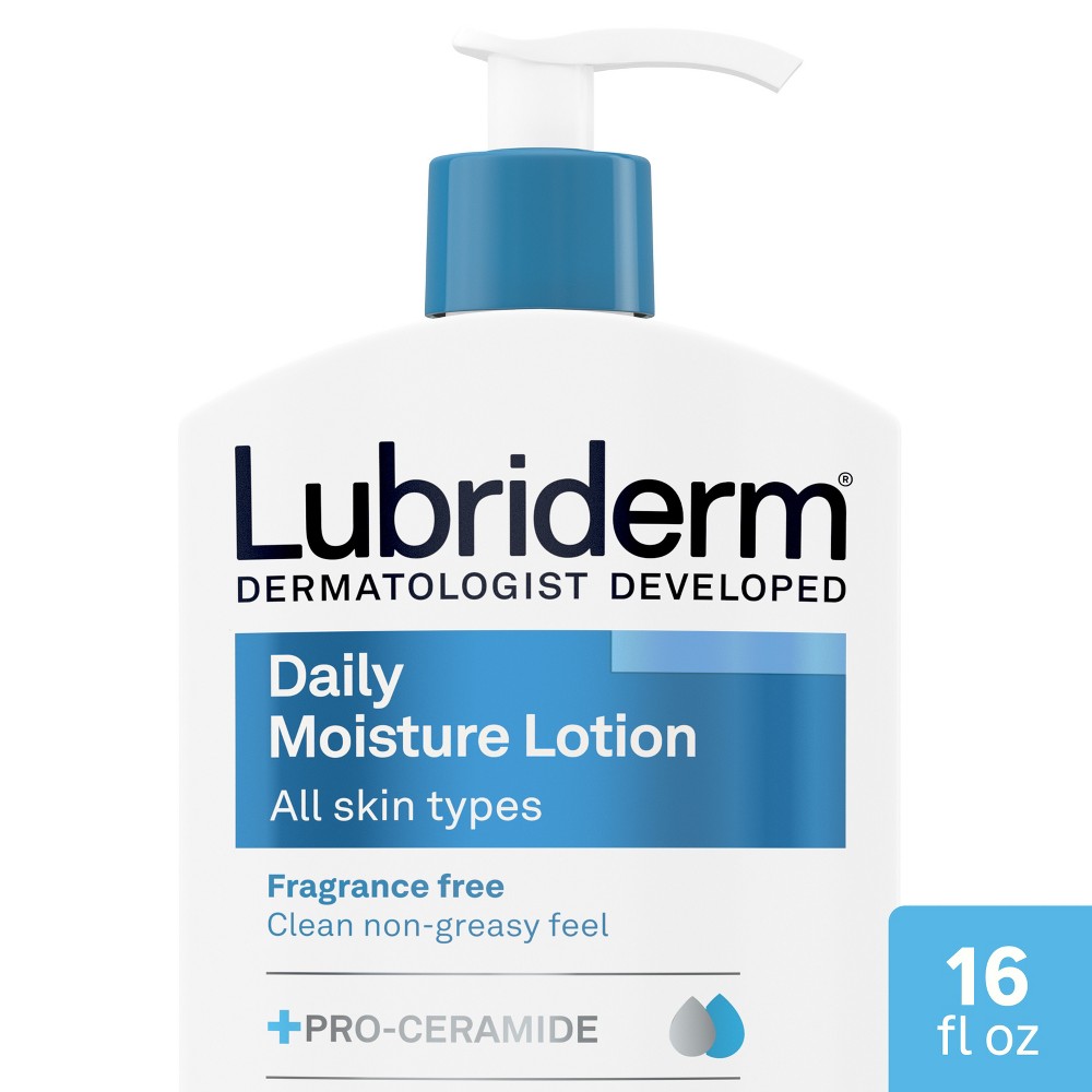 Photos - Cream / Lotion Lubriderm Daily Moisture Hydrating Body Lotion, Fragrance-Free, 16oz 