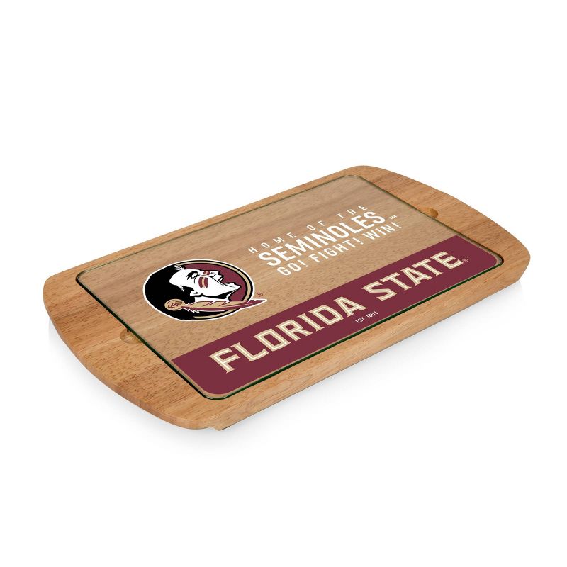 NCAA Florida State Seminoles Parawood Billboard Glass Top Serving Tray, 1 of 5
