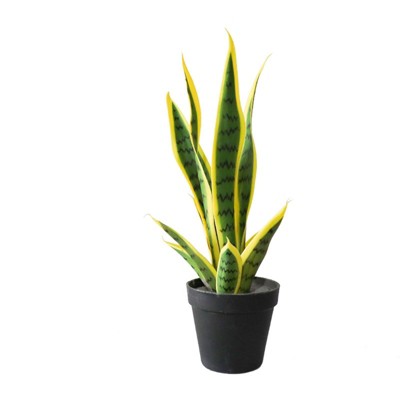Nasitip Artificial Snake Plant, Agave Potted Plants Greenery for House Living Room Home Office Outside Garden Decoration
