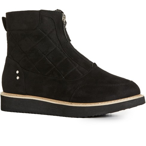 Wide fit black 2025 suede ankle boots