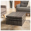 Iverson Rectangular Rotatable Coffee Table Black Oak - Christopher Knight Home: Unique 60's Vibe, Dual-Shelf - 3 of 4