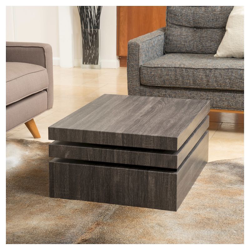 Iverson Rectangular Rotatable Coffee Table Black Oak - Christopher Knight Home, 4 of 6