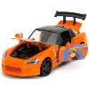 2001 Honda S2000 Orange w/Gray Top and Graphics & Figure "Naruto Shippuden" (2009-2017) TV Series 1/24 Diecast Model Car by Jada - 2 of 4
