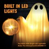 Joyfy 47” Halloween Hanging Ghost Outdoor Decoration, Flying Ghosts with Warm LED Light Party Decor Prop for Front Yard Patio Garden 2 Pack - 3 of 4