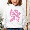 Holly Jolly Outline Puff - Toddler Hoodie - 3 of 4