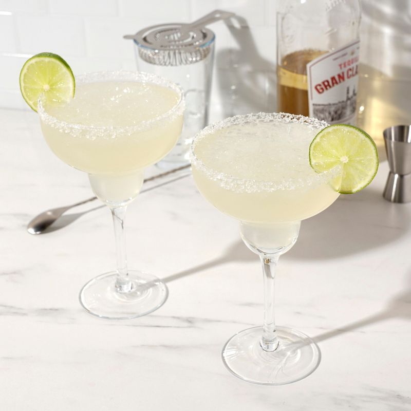 True Margarita Daquiri Glass, Set of 4 Crystal Stemmed Cocktail Glasses, Clear Glass, Dishwasher Safe, Holds 10 oz, 4 of 8
