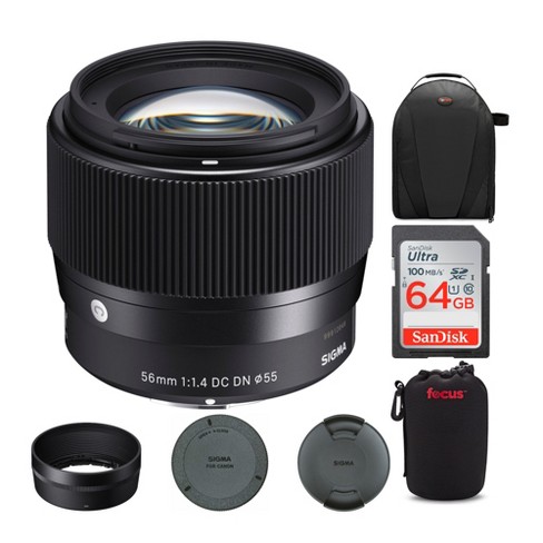 Sigma 56mm f/1.4 DC DN Contemporary Lens for Canon EF-M with Accessory  Bundle