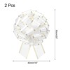 Unique Bargains Christmas Wedding Car Basket Gift Wrapping Large Organza Pull Bow 2 Pcs - 2 of 4