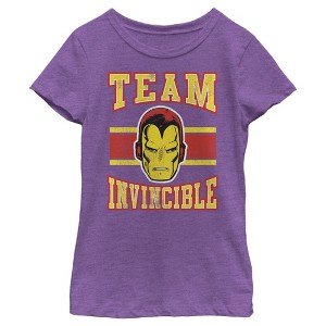 Girl's Marvel Iron Man Team Invincilbe T-Shirt - 1 of 3