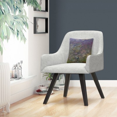 Monet Water Lilies 16x16 Multicolor Microfiber Throw Pillow