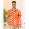 Lars Amadeus Men's Summer Polka Dots Button Down Short Sleeves Hawaiian Shirts - 2 of 4